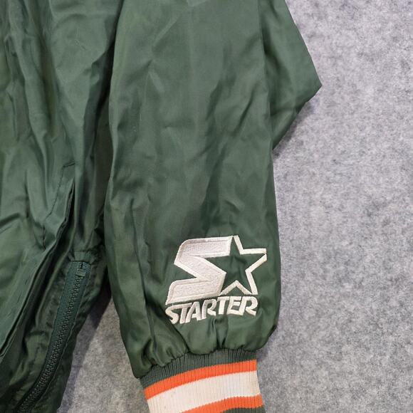 Vintage Miami Hurricanes Jacket Mens 2XL NCAA Football Starter Pullover 90s - Picture 3 of 16